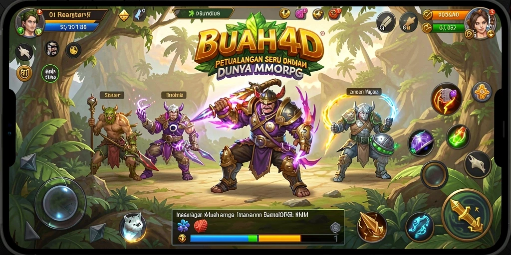 Tampilan gameplay menarik dari BUAH4D dalam dunia MMORPG.
