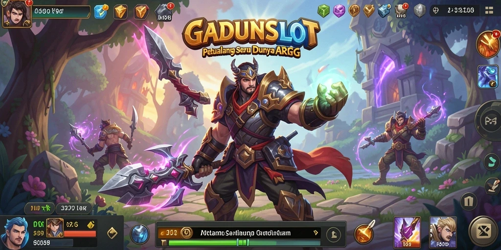 Screenshot GADUNSLOT menampilkan aksi seru dalam dunia ARPG.