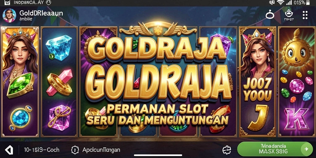 Tampilan gameplay menarik dari GOLDRAJA dengan berbagai fitur Slot.