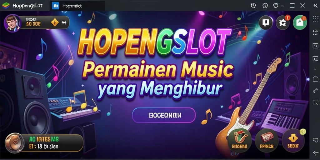 Screenshot HOPENGSLOT menampilkan gameplay musik yang seru dan interaktif.