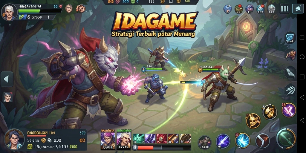 Tampilan gameplay strategis yang menegangkan di IDAGAME.