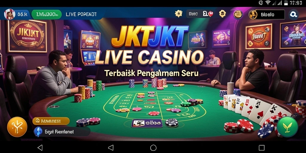 Tangkapan layar JKTJKT menampilkan dealer yang profesional dan gameplay yang seru.