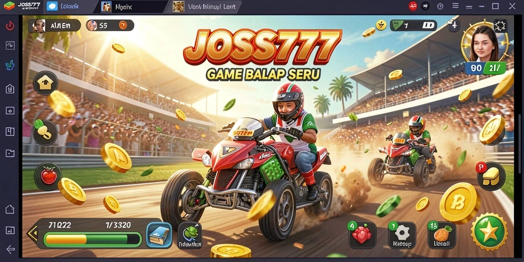 Tampilan gameplay balap di JOSS777 yang seru dan menegangkan.