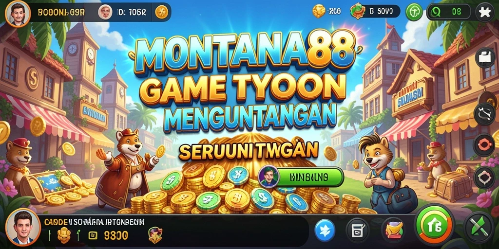 Tampilan gameplay MONTANA88 dengan aksi membangun bisnis.
