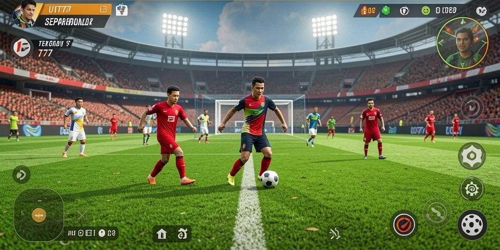 Tampilan gameplay UT77 dengan aksi menegangkan di lapangan.